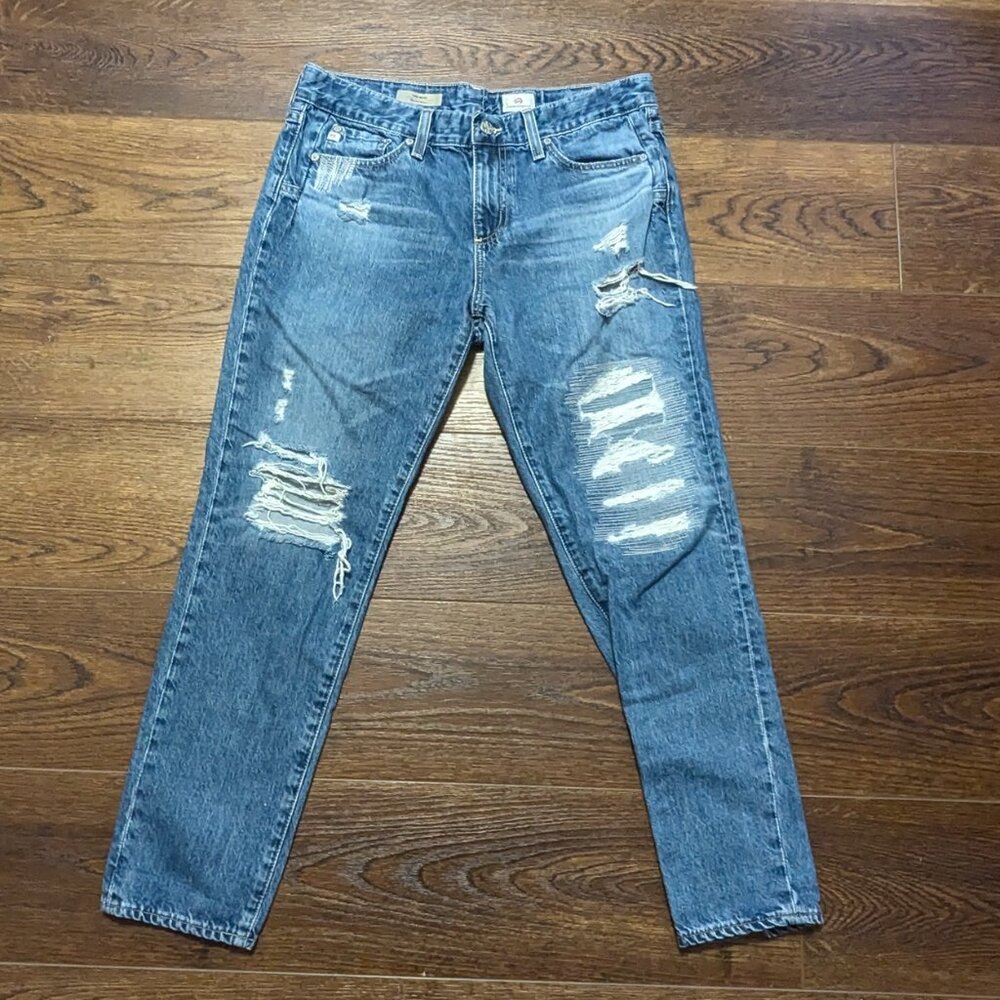 AG Adriano Goldschmied The Beau Distressed Jeans Size 28